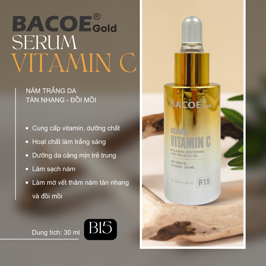 SERUM DƯỠNG DA BACOE GOLD - RETINOL - ALPHA ARBUTIN - VITAMIN C