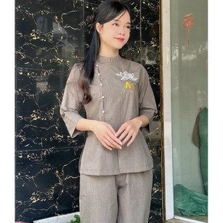 Cài Nút An Nữ # Đồ Lam Đi Chùa