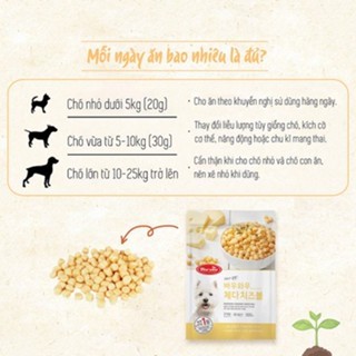 Bowwow Cheese Ball - Snack phô mai viên dành cho chó - 100g