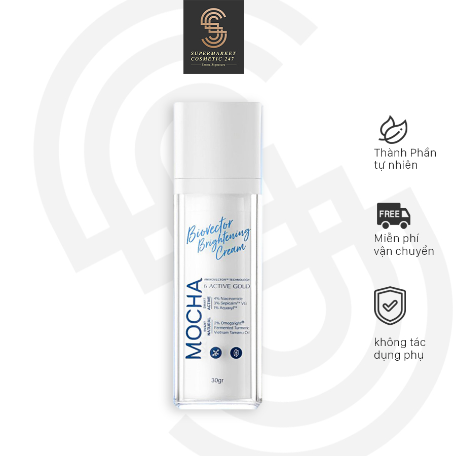 Kem Dưỡng Sáng Và Phục Hồi Da Mocha Biovector 6 Active, Dịu Nhẹ Lành Tính Cho Cả Da Dầu Mụn Nhạy Cảm