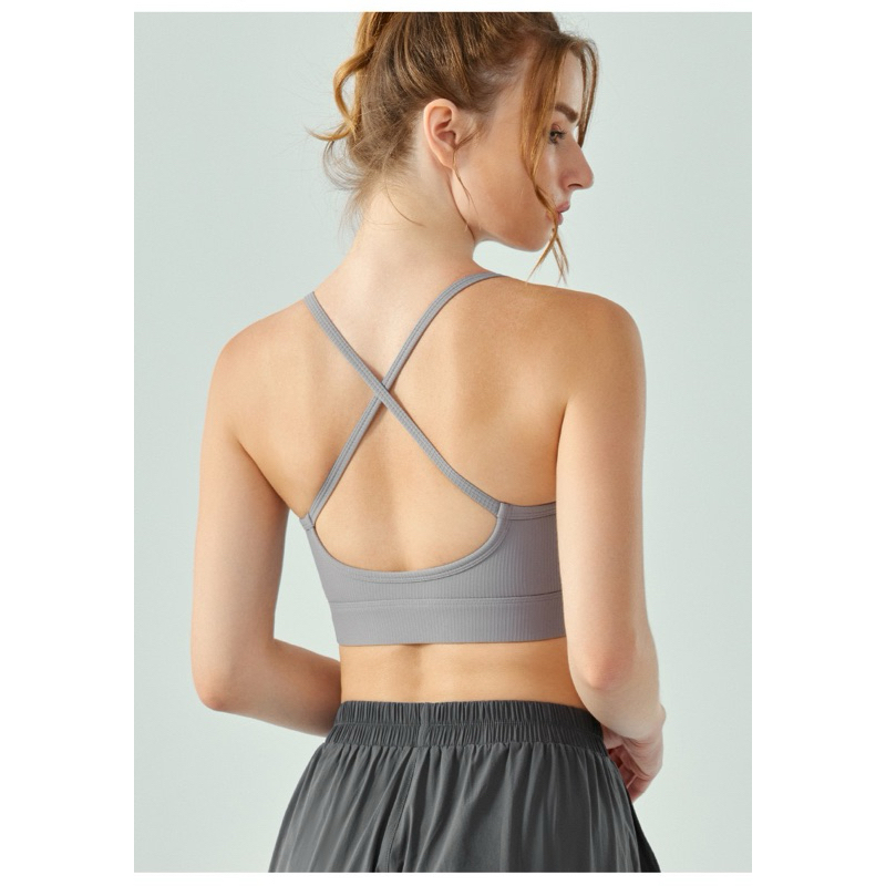 Áo bra thể thao chống sốc 2 dây đan chéo thời trang