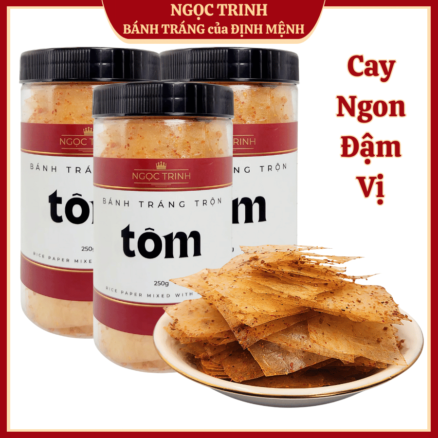 Bánh Tráng Trộn Sa Tế (Hủ 250G) Bánh Tráng Trộn Tôm Khô Loại Ngon Cao ...