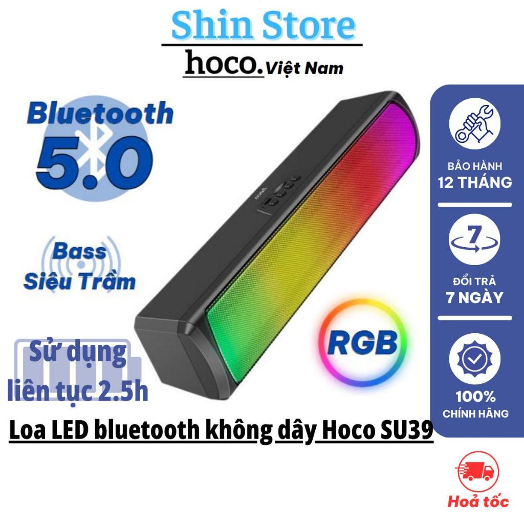 Loa bluetooth 5.0 Hoco SU39, loa không dây nghe nhạc siêu trầm có đèn ...