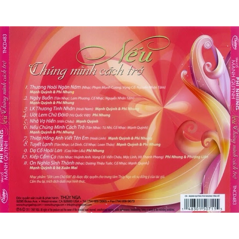 Băng Cassette Phi Nhung, Mạnh Quỳnh - Nếu Chúng Mình Cách Trở