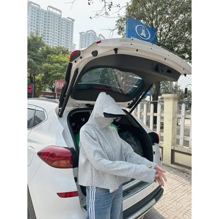Áo Chống Nắng Umi Xốp Dẻo Dáng Ngắn Xỏ Ngón Vành Mũ To Áo Chống Tia UV Dáng Lỡ Freesize Form Rộng