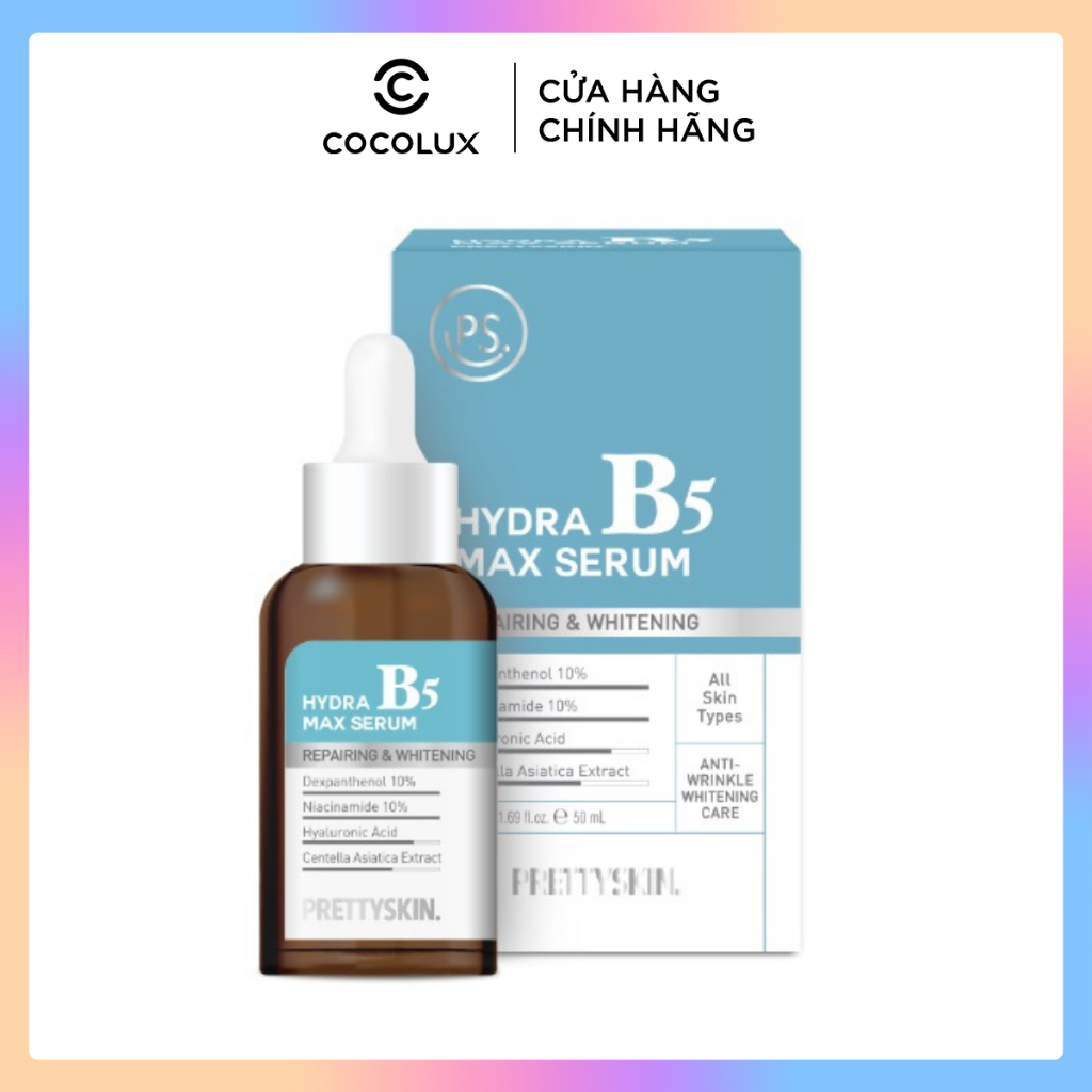 Tinh Chất Prettyskin Hydra Max Serum B5 Phục Hồi, Dưỡng Trắng Da 50ml