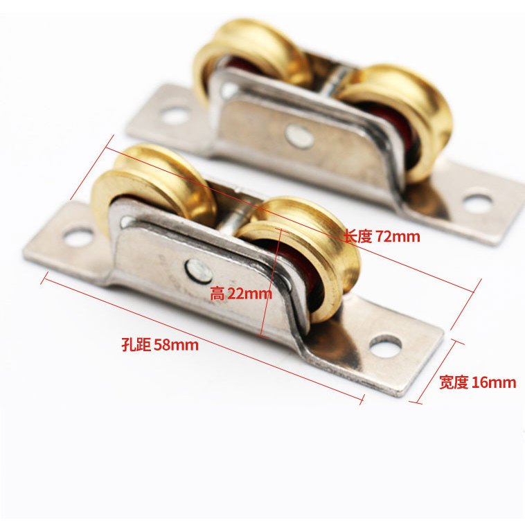 Bánh xe ròng rọc hoặc cửa trượt bằng đồng 2 cặp bi | Shopee Việt Nam