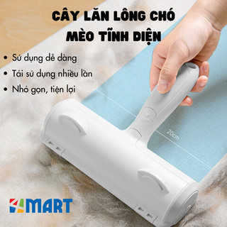 Cây lăn lông chó mèo tĩnh diện, làm sạch lông thú cưng bám trên chăn giường nệm quần áo.