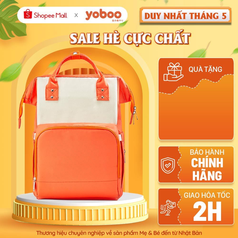 Ảnh Balo bỉm sữa đa năng cho mẹ và bé Yoboo YB-005 chống thấm nước sức chứa lớn 20L nhiều ngăn chứa đồ - Hàng chính hãng 1