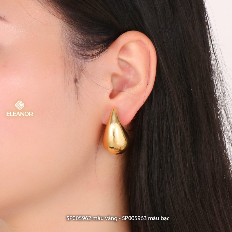 Bông tai nữ chuôi bạc 925 Eleanor Accessories hình giọt nước phụ kiện trang sức khuyên tai 5962