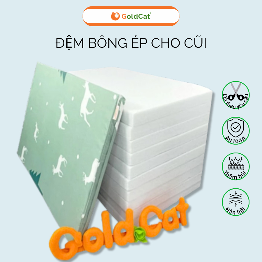 Ảnh Đệm Cũi Cho Bé Sơ Sinh GOLDCAT Dày 5cm Giúp Bé Ngủ Ngon Và Phát Triển Xương Toàn Diện, Kích Thước Đa Dạng 1