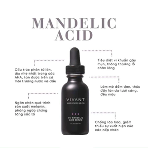 Serum Vivant Skincare 8% Mandelic Acid - Acid Hỗ Trợ Giảm Mụn, Mờ Thâm, Chống Lão Hóa