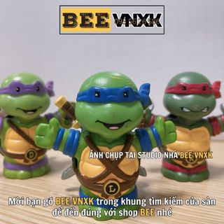 Set 3 mô hình Ninja Rùa đúc đặc, cao 8cm, hãng Mattel xuất dư không hộp BEE VNXK