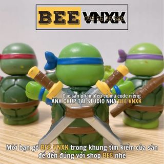 Set 3 mô hình Ninja Rùa đúc đặc, cao 8cm, hãng Mattel xuất dư không hộp BEE VNXK