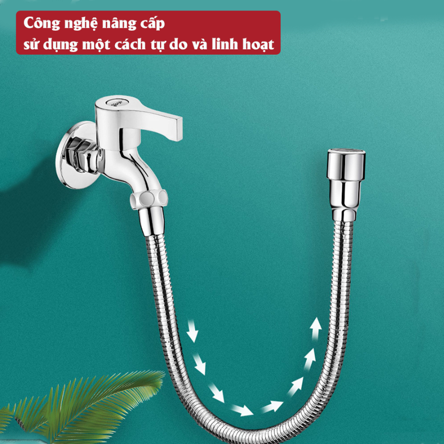 Dây Nối Vòi Nước Đa Năng, Xoay 720 Độ Chất Liệu Inox 304 Khống Gỉ,Sử Dụng Đa Năng Cho Nhiều Loại Vòi