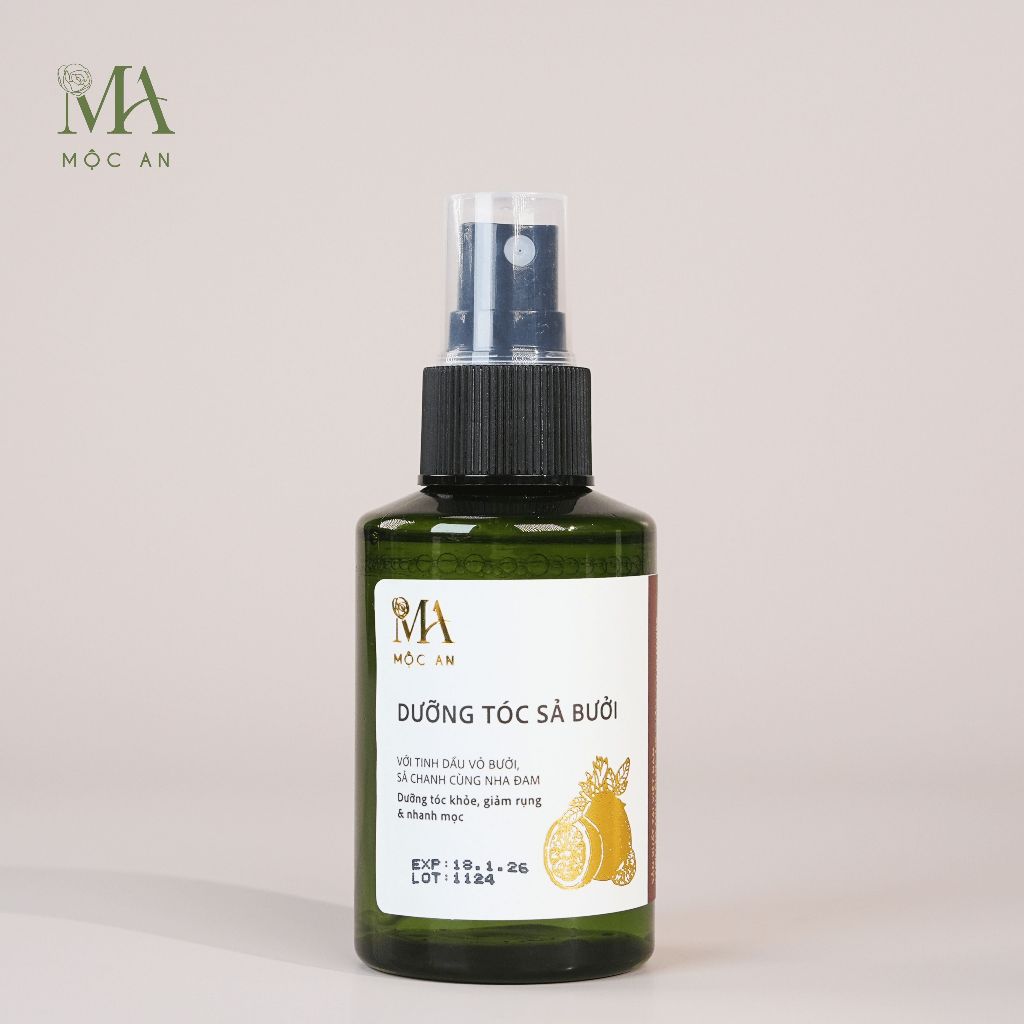 Ảnh Tinh Chất Bưởi Kích Thích Mọc Tóc, Giảm Rụng và Dưỡng Tóc Chiết Xuất Sả, Bưởi Mộc An Dung Tích 100ml 4