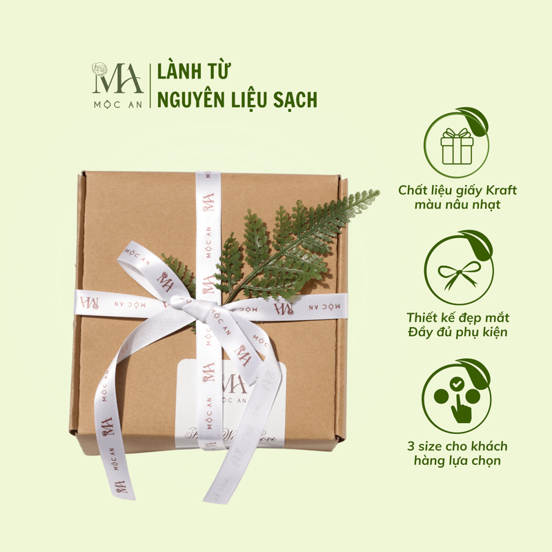 Ảnh Hộp Quà Xanh Chất Liệu Giấy Kraft Thích Hợp Dùng Để Tặng Quà Người Thân, Tăng Sự Tinh Tế Và Tấm Lòng Của Người Gửi 2