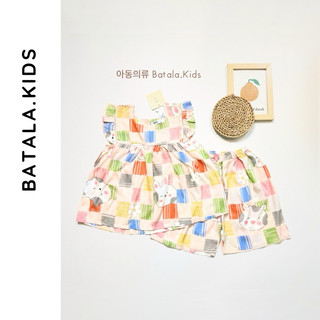 Set đồ lanh/tole Loại 1 cho bé gái BATALA KIDS, bộ quần áo mùa hè tay cộc quần đùi cho bé thoáng mát, mềm mịn LANH BÈO