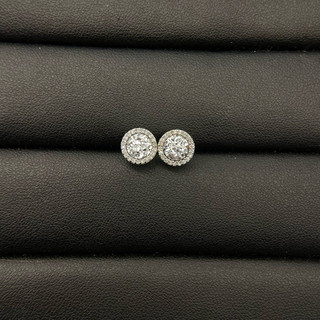 Bông tai nam nữ nụ đá tấm thiết kế 3 màu size 9.5mm đeo sát tai