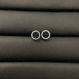Bông tai nam nữ nụ đá tấm thiết kế 3 màu size 9.5mm đeo sát tai