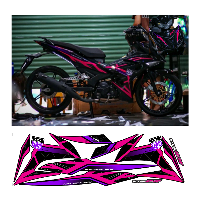 Tem rời EXCITER 150 mẫu y 15zr cao cấp chất liệu in 3 lớp PPF chống nước không phai màu.