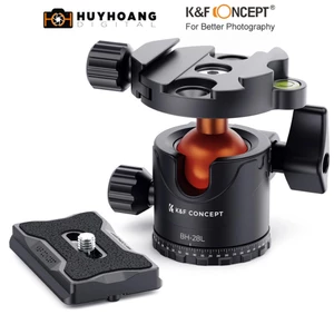 K&F CONCEPT Đầu dầu Ballhead BH-28 Tải 10kg Xoay 360 | dành cho chân máy ảnh và chân đèn KF31.023V3