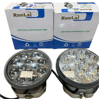 Đôi đèn trợ sáng Runlai, đèn led Runlai 12 mắt tròn ánh sáng trắng. (Giá 1 đôi)