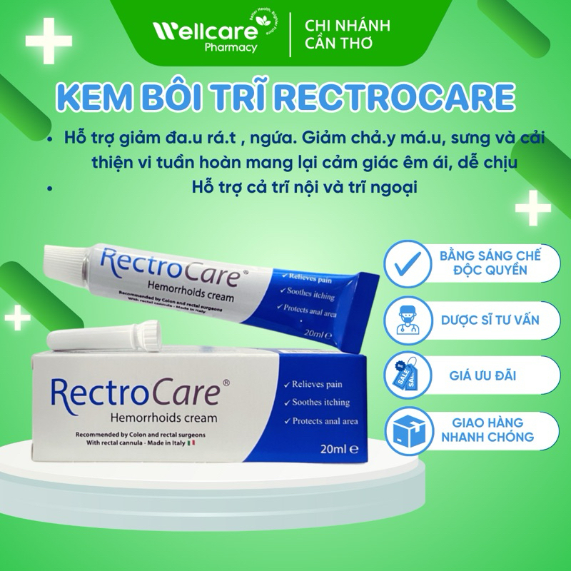 RectroCare kem bôi trĩ [Chính hãng] - Tuýp 20ml giảm đau rát, ngứa cho ...