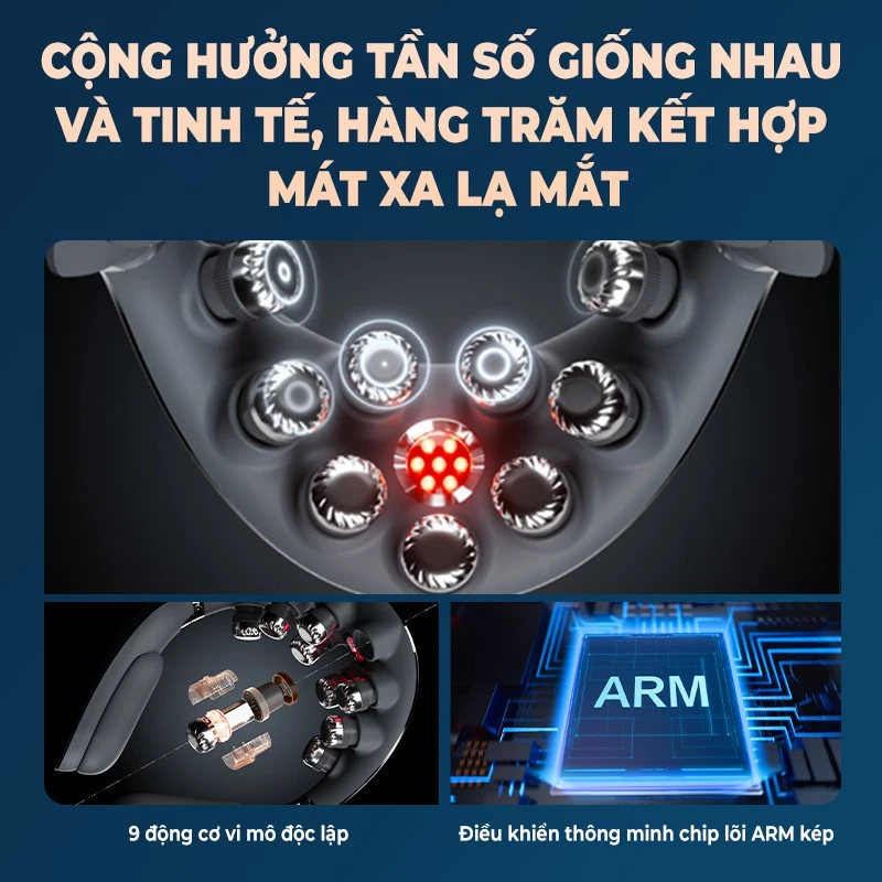 9 đầu rung vật lý nano