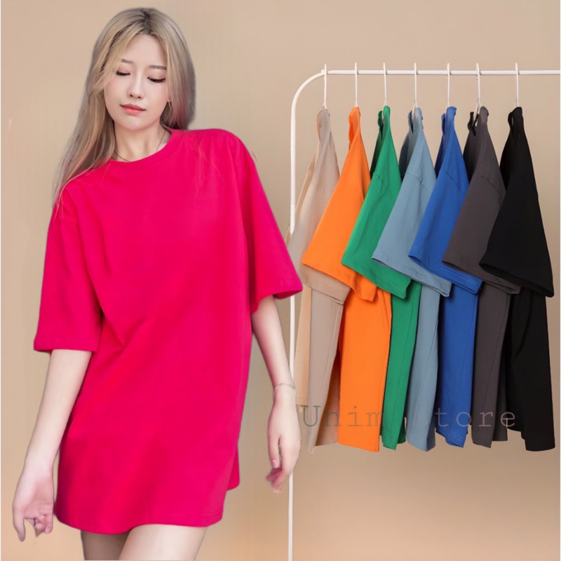 [21 Màu 250 GSM Hỏa tốc HN] Áo Thun Trơn Oversize Form Rộng Áo Boxy Basic Unisex Unim Club Cotton Việt Cao Cấp