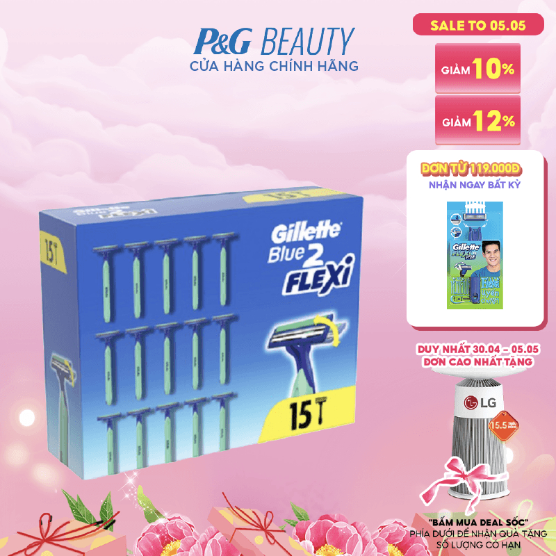 Hộp 10 Dao Cạo Râu Gillette Râu Dùng 1 Lần Gillette Blue 3 Flexi ...