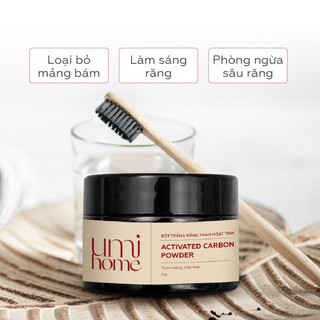 Bột Than hoạt tính trắng răng hương quế MIK ORGANIC (50g) ngừa sâu răng,hôi miệng, phục hồi men răng