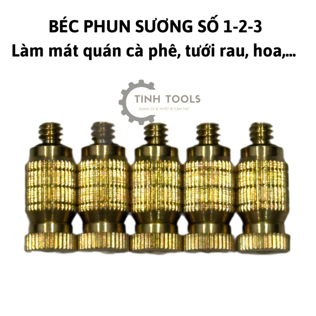 Béc phun sương bằng đồng số 1, 2, 3 làm mát quán cà phê, tưới rau, hoa Một hộp 50 cái