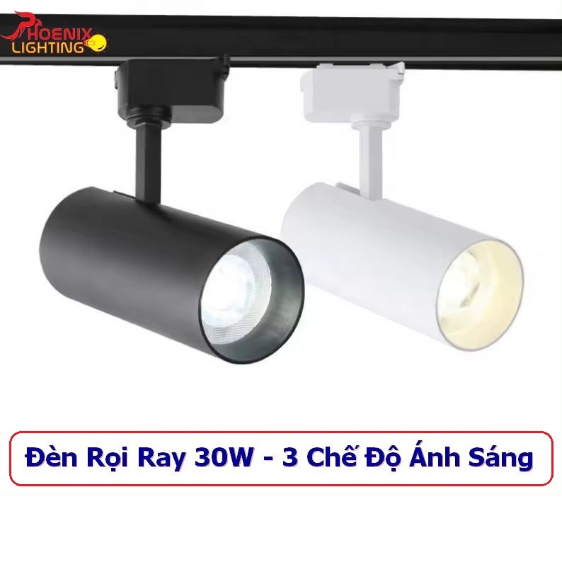Đèn rọi ray 3 chế độ màu ánh sáng trắng vàng trung tính LED công suất ...