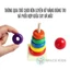 Đồ Chơi Tháp Cầu Vồng Gỗ Size Nhỏ Cho Bé Tháp Chồng Mini 7 Màu BỐ KHỦNG LONG