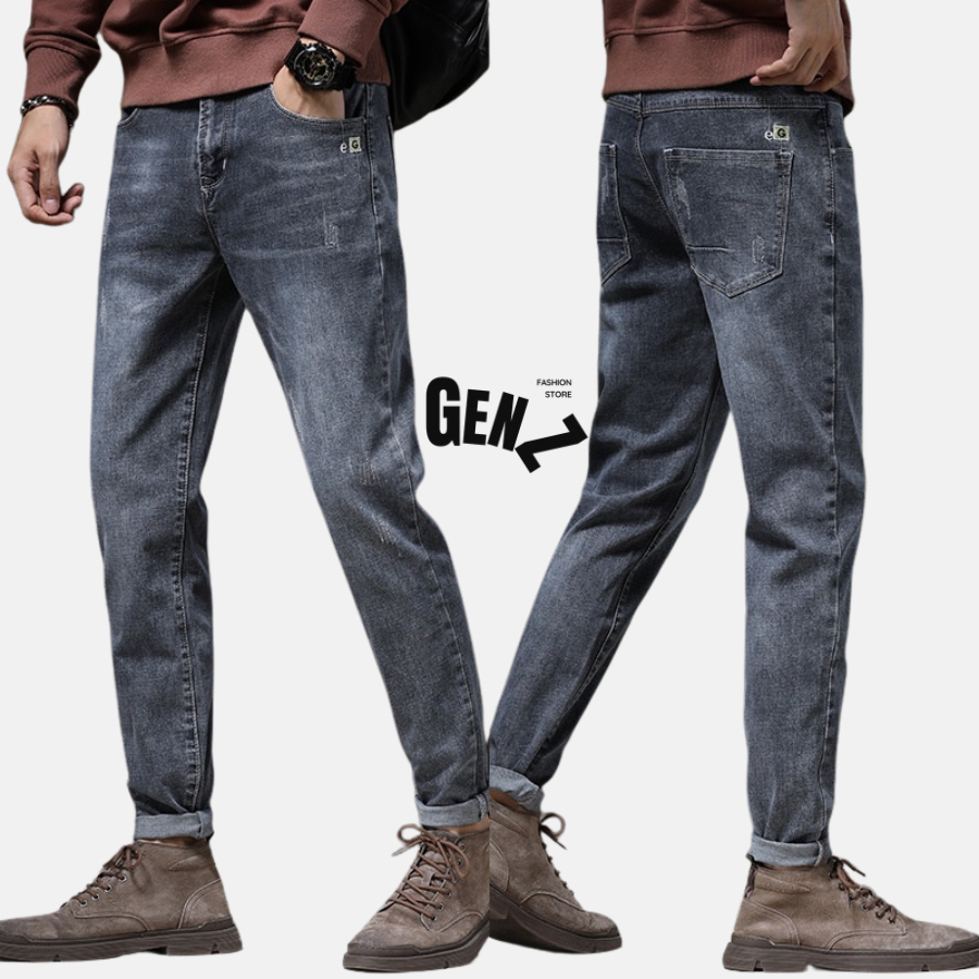 Quần jeans baggy nam dáng ôm Skinny màu xám xước thời trang chất jeans ...