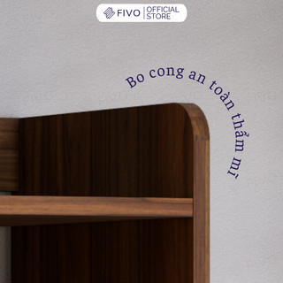 Kệ Sách Gỗ 2 Tầng Đa Năng FB22 FIVO Màu Gỗ Và Walnut, Thiết Kế Hiện Đại, Decor Bàn Học, Bàn Làm Việc Gọn Gàng