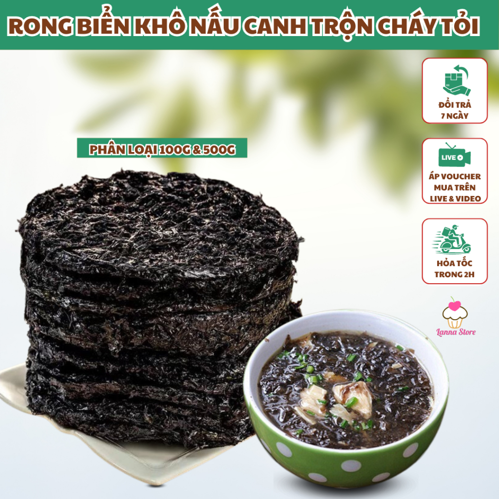 [GÓI 500gr] Rong biển khô nấu canh, rong mứt | Shopee Việt Nam