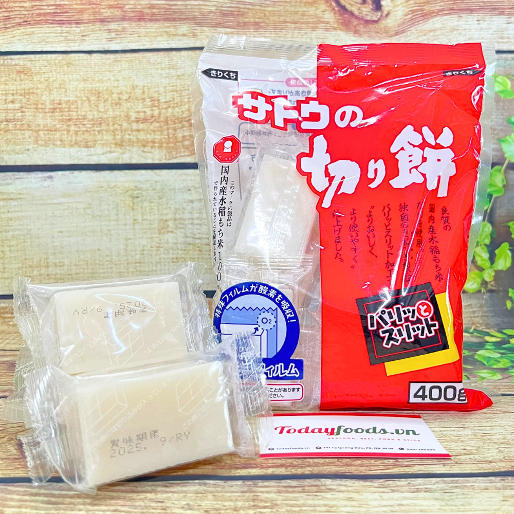 Bánh Gạo Nếp (Bánh Dày) Nhật Bản Kiri mochi (8 miếng) 400G | Nướng, hấp ...