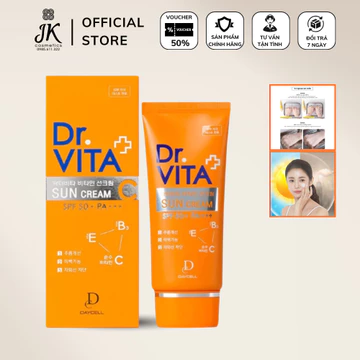 Kem Chống Nắng Dược Mỹ Phẩm Nâng Tone Hàn Quốc Daycell Dr.Vita SPF50/PA++++ 50ml - JK Auth Cosmetics