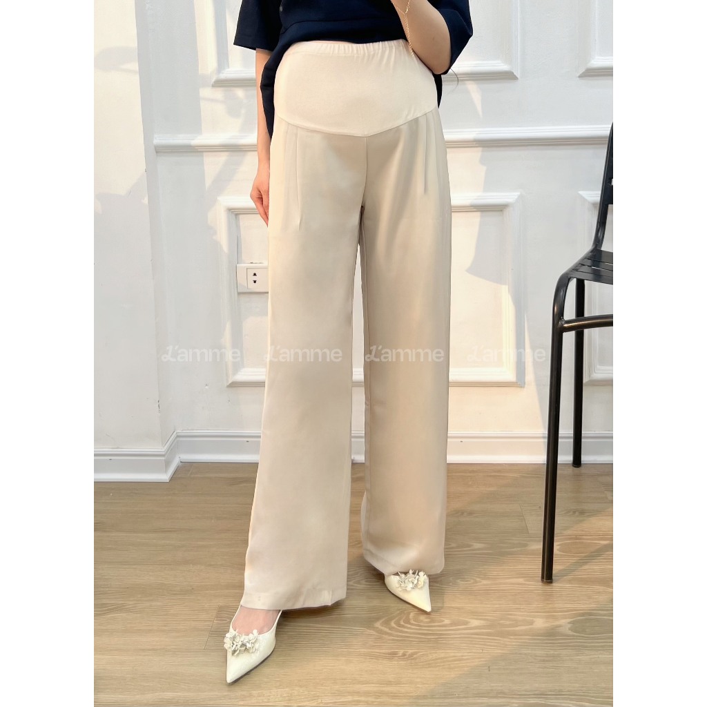 Ảnh Quần bầu Haili Pant dáng rộng với chất chéo hàn, thấm hút mồ hôi tốt phù hợp đi chơi đi làm thiết kế bởi L'AMME 2