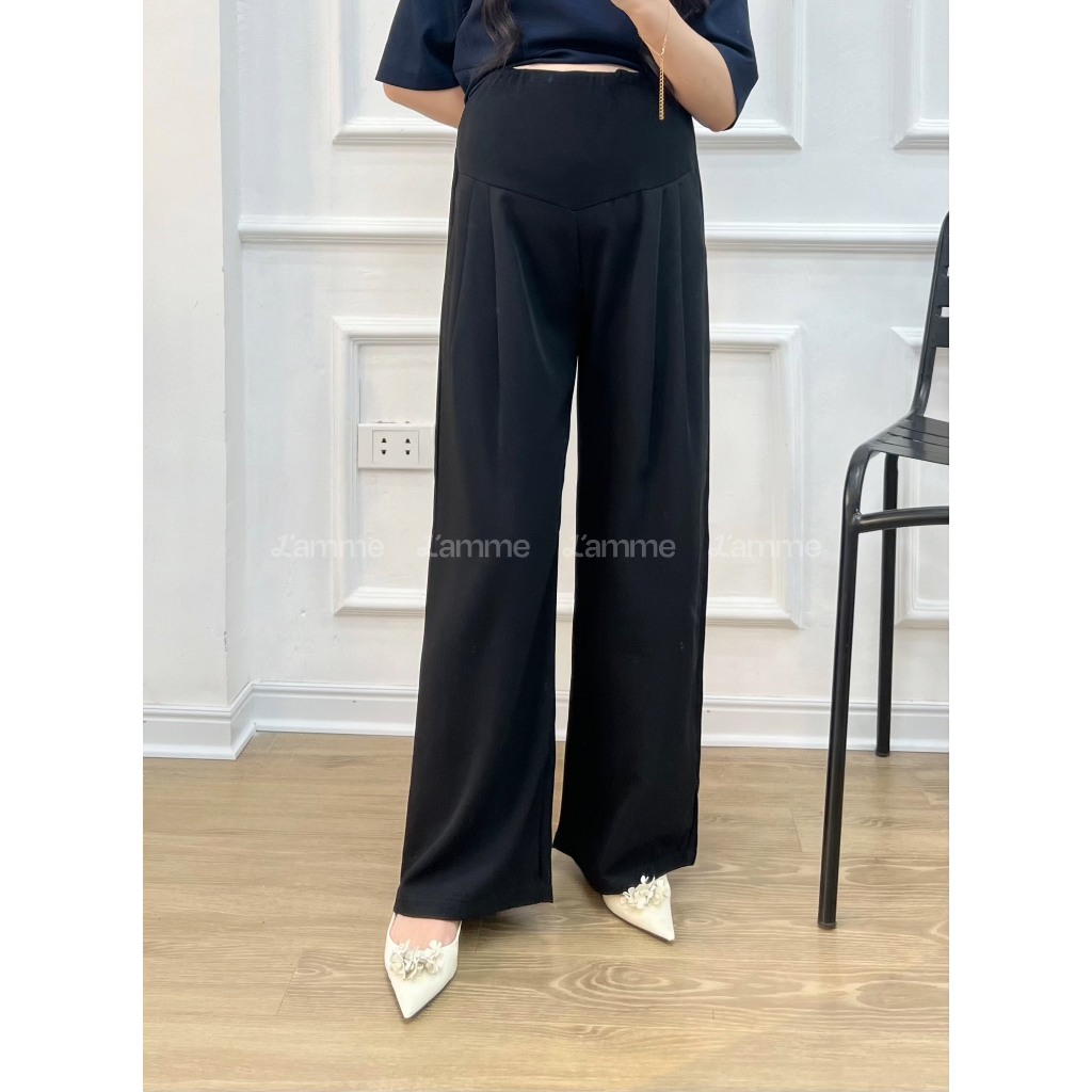 Ảnh Quần bầu Haili Pant dáng rộng với chất chéo hàn, thấm hút mồ hôi tốt phù hợp đi chơi đi làm thiết kế bởi L'AMME 4