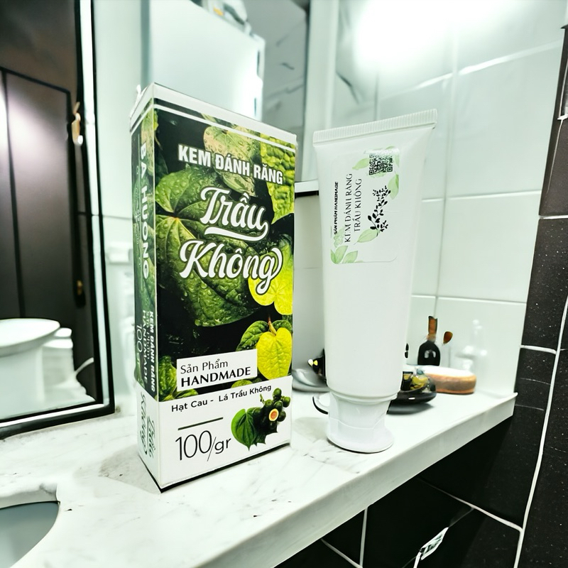 Kem Đánh Răng Dược Liệu Trầu Không Thiên Nhiên, Trắng Răng, Sạch Khuẩn 100gr