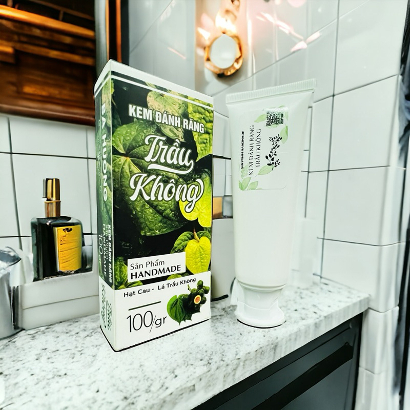 Kem Đánh Răng Dược Liệu Trầu Không Thiên Nhiên, Trắng Răng, Sạch Khuẩn 100gr