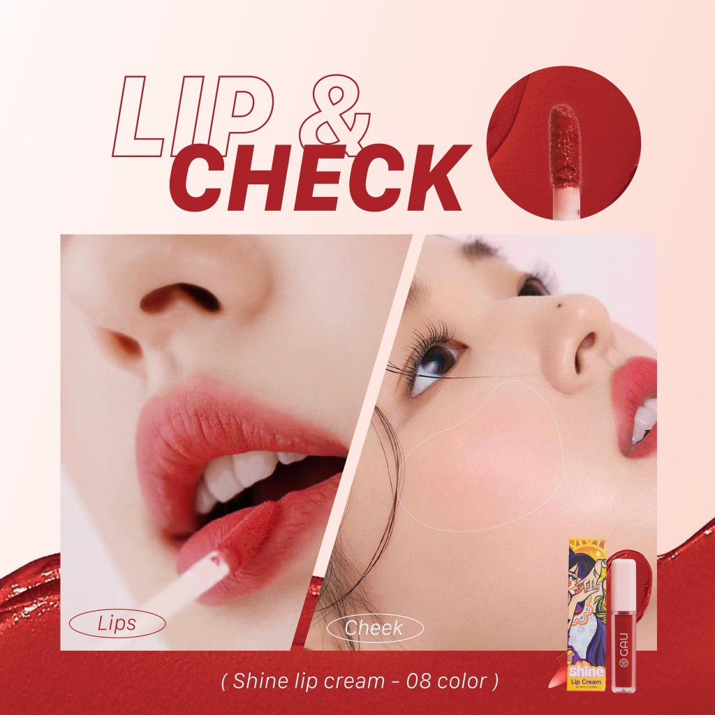 Son Kem Lì Tự Nhiên Chính Hãng Không Chì Mềm Mịn An Toàn GAU Shine 10g