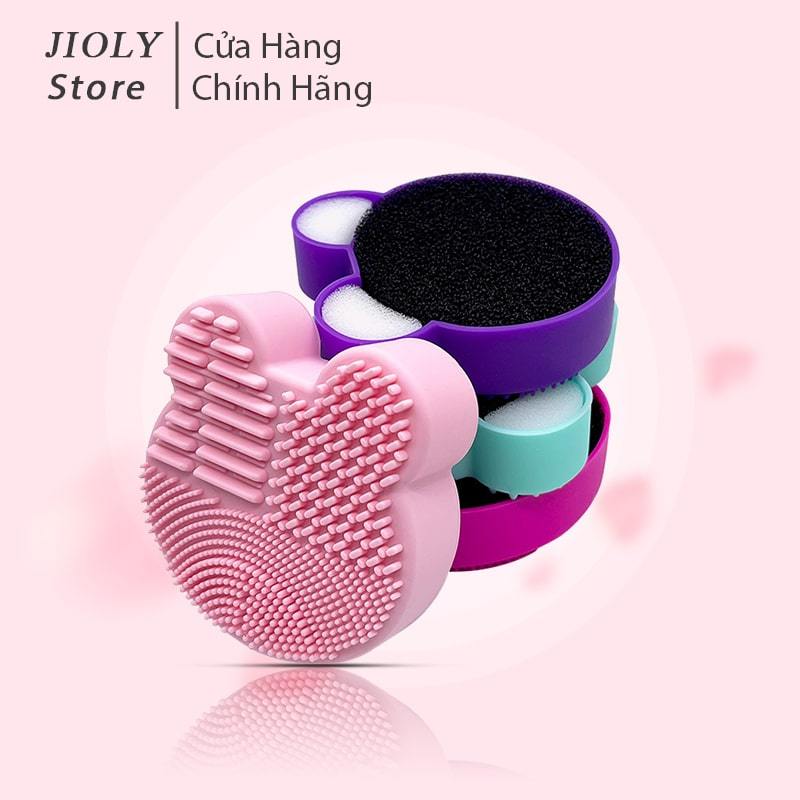 Rửa cọ khô, Dụng cụ vệ sinh cọ trang điểm 2 chức năng rửa cọ và phủi cọ ...