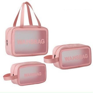 Sống Không Thể Thiếu Set 3 Túi Đựng Mỹ Phẩm Du Lịch Đựng Đồ Trang Điểm Sang Trọng Trong Suốt Chống Nước Tiện Dụng Alulu.