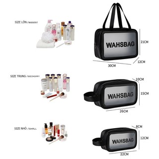 Sống Không Thể Thiếu Set 3 Túi Đựng Mỹ Phẩm Du Lịch Đựng Đồ Trang Điểm Sang Trọng Trong Suốt Chống Nước Tiện Dụng Alulu.