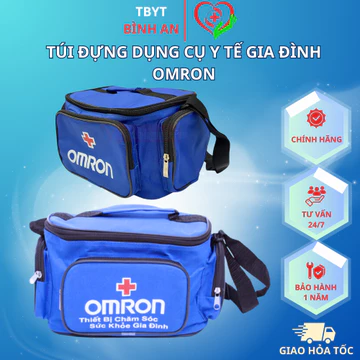 Túi Đựng Dụng Cụ Y Tế - Túi Cứu Thương Gia Đình Omron Chính Hãng, 4 Ngăn, Chất Liệu Bền, Đẹp