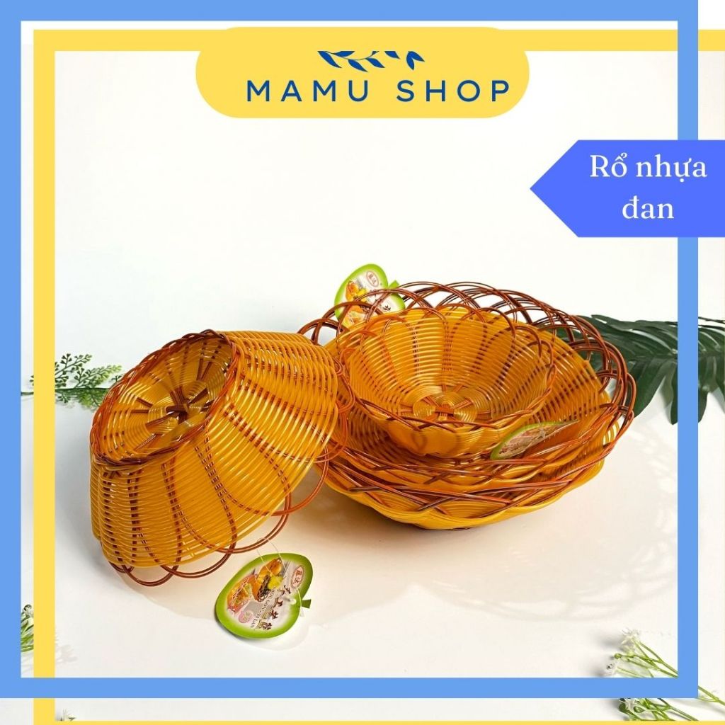 Rổ nhựa giả mây đựng rau đựng trái cây 4 kích thước lớn nhỏ Mamu shop ...